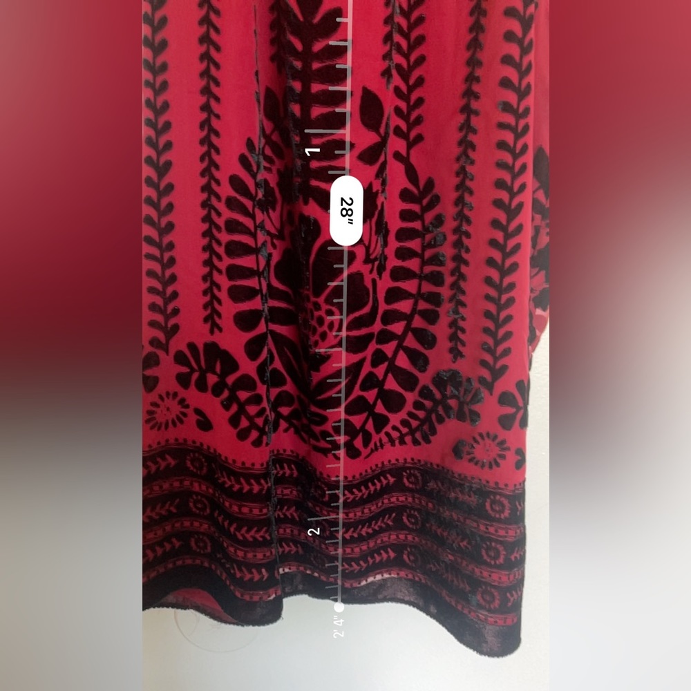 Max Studio Velvet Floral Blouse Size L - Picture 3 of 7